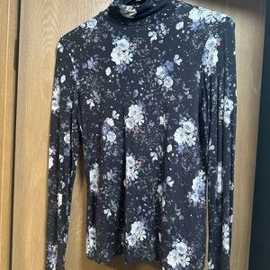 TRUTH by Republic Floral Mock neck Long Sleeve